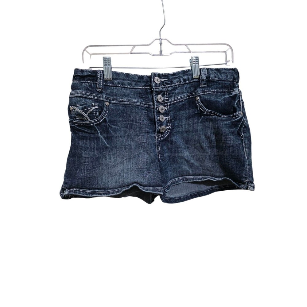 Amethyst 5 Buttons Addison Shorts Blue Junior Size 11
